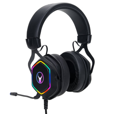 bonelk gh-717 gaming rgb led headphones, usb + 3.5mm (black)